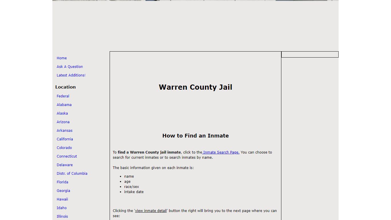 Warren County Jail - The Free Inmate Locator